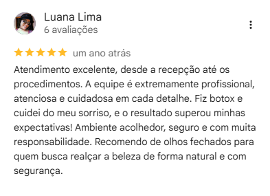 Avaliação Google Armo Clínica