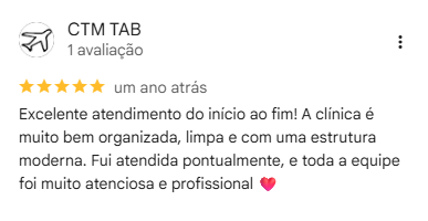 Avaliação Google Armo Clínica